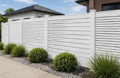 Horizontal Slat (White) fence