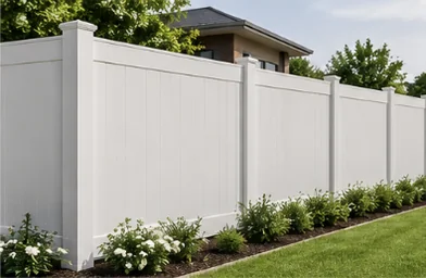 Solid Panel (White) fence
