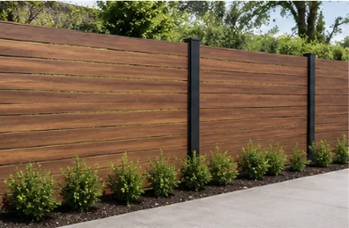 Timber Look Horizontal fence