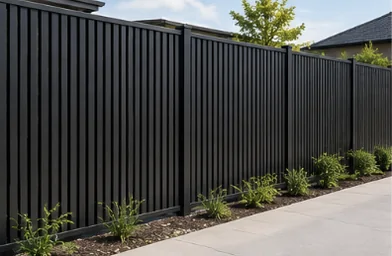Vertical Slat (Black) fence