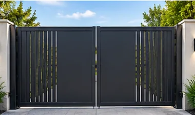 Contemporary Slat swing gate