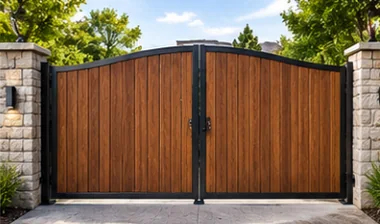 Timber (Curved Top) swing gate